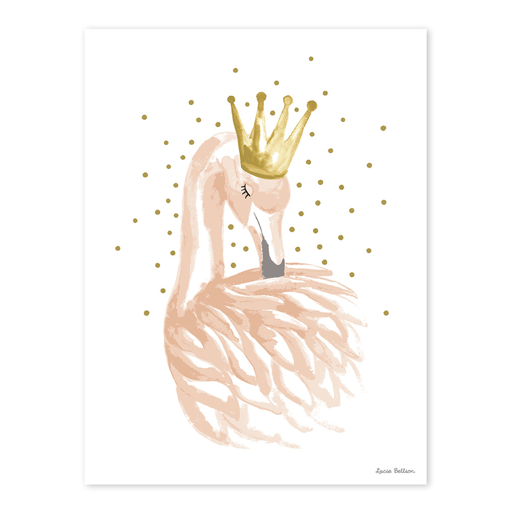 Flamingo And Stars Lilipinso poster 30 x 40 cm