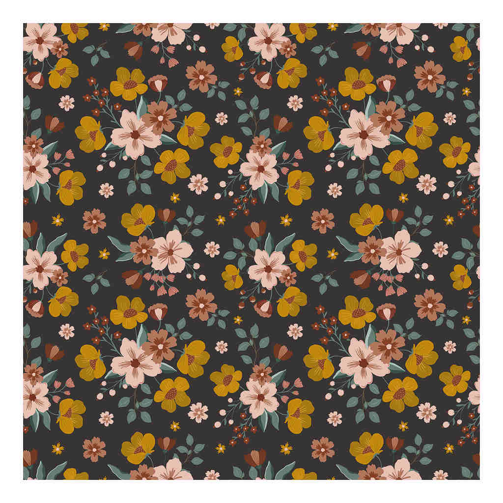 Fall Bouquets Dark Lilipinso kinderbehang 50 cm x 10 m