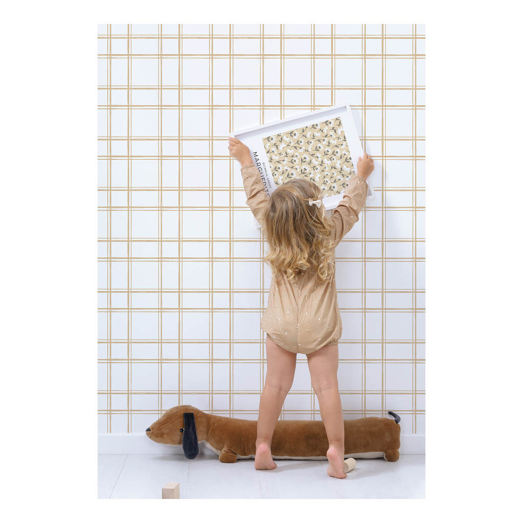 Graph Paper Creme Lilipinso kinderbehang 50 cm x 10 m