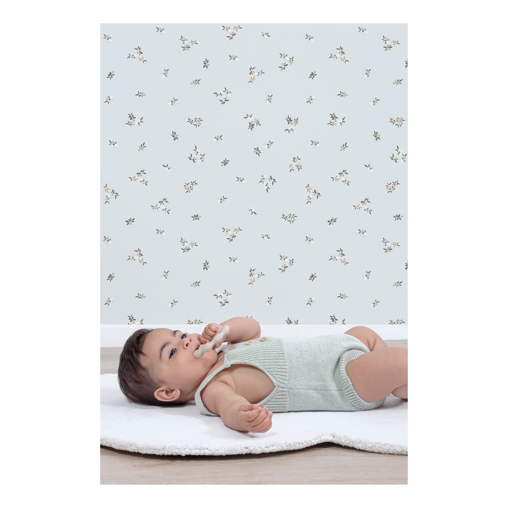 Floral Whisper Light Pistachio Lilipinso kinderbehang 50 cm x 10 m