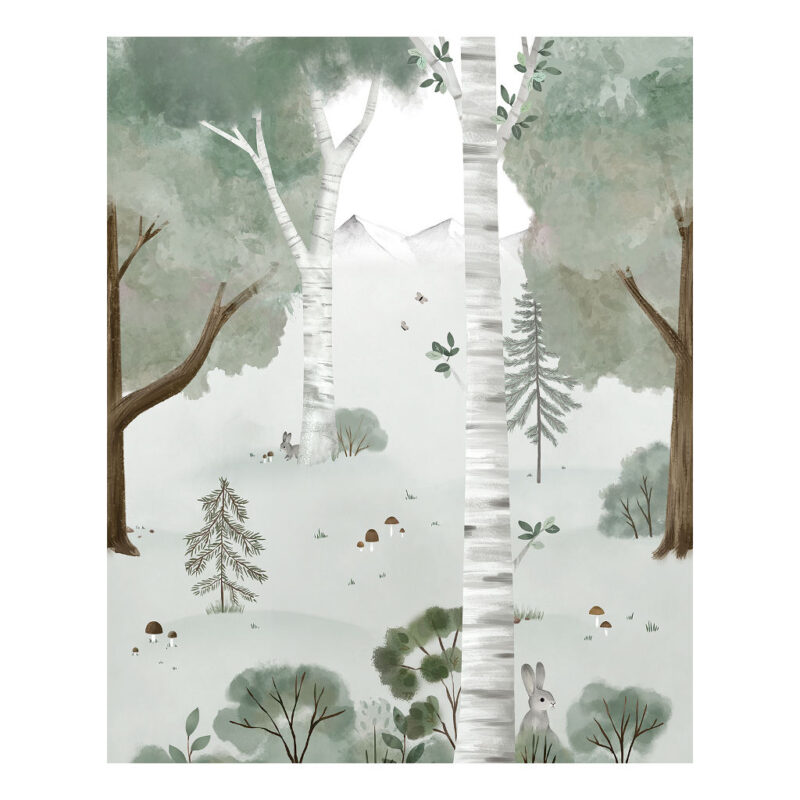 Birch Forest Lilipinso kinderbehang muurschildering 200 x 248 cm