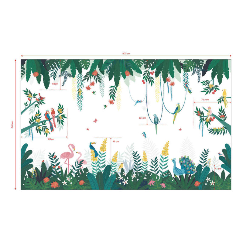 Tropical Mood Lilipinso kinderbehang muurschildering 400 x 248 cm