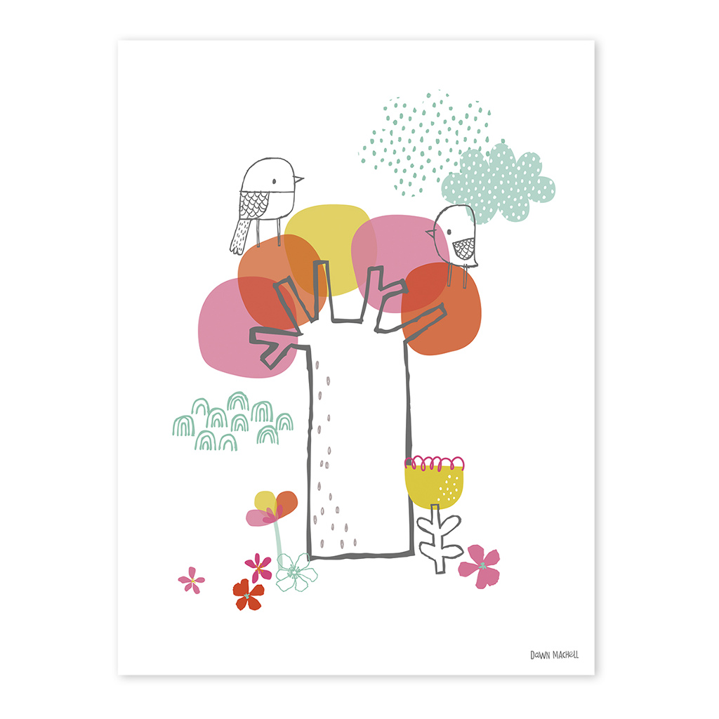 Hello Sunshine Birds Lilipinso poster 30 x 40 cm