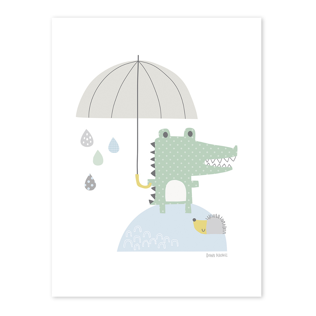 Smile It'S Raining Crocodile Lilipinso poster 30 x 40 cm