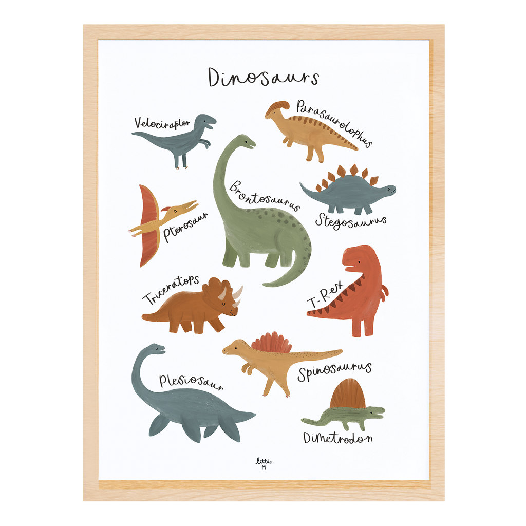 Dinosaurs Species Lilipinso poster 30 x 40 cm