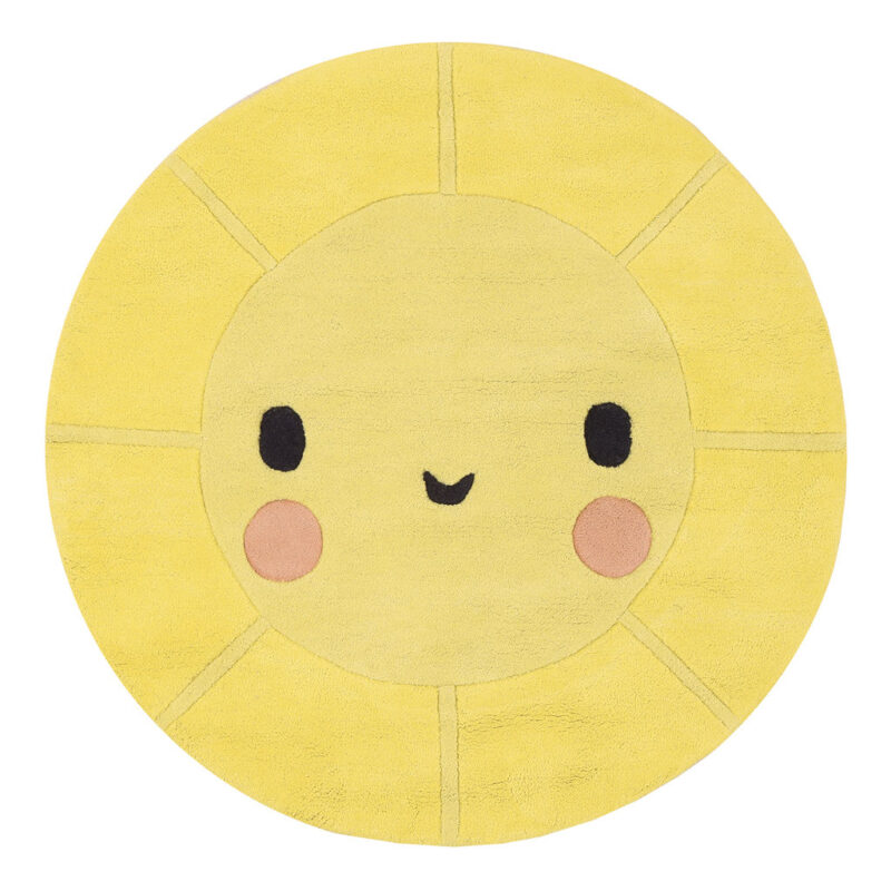 Emoji Sun Lilipinso vloerkleed d. 100 cm