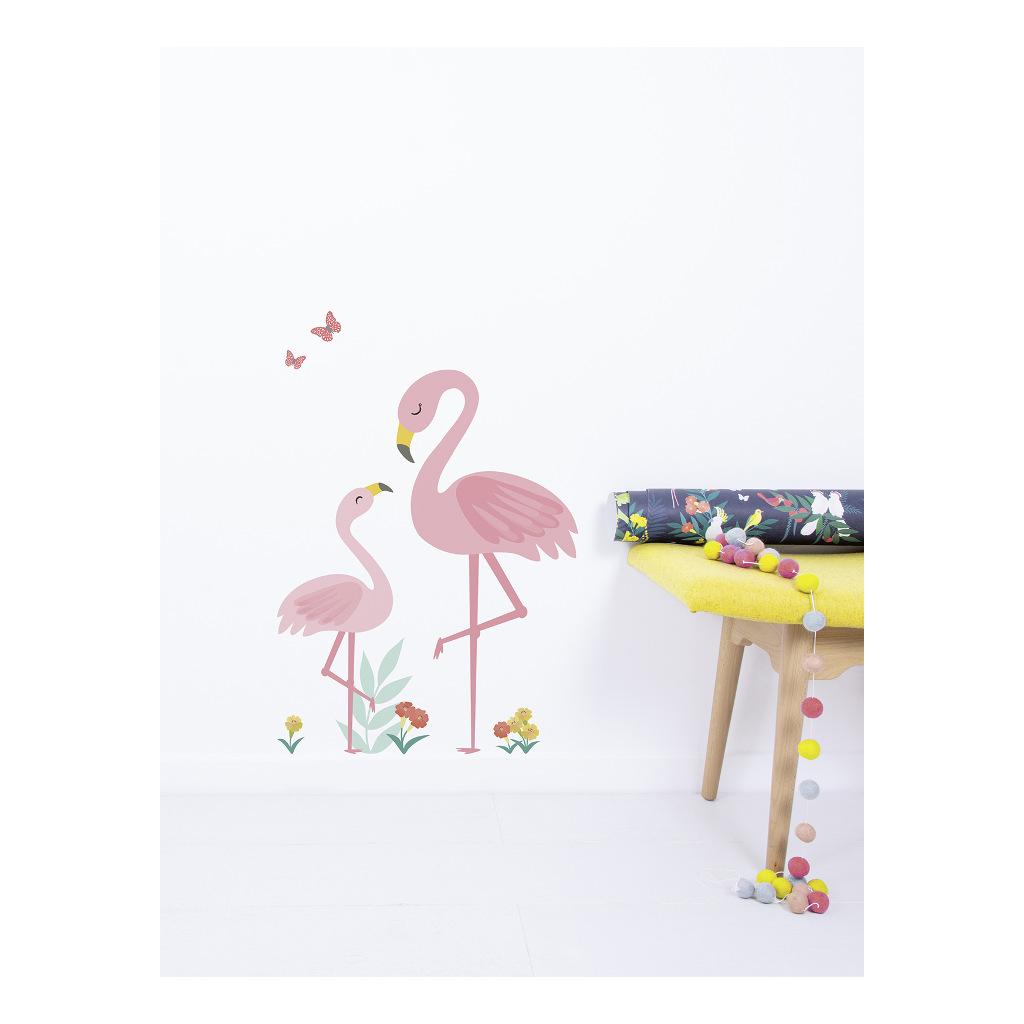 Pink Flamingos Lilipinso muursticker