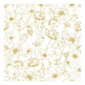 Flowers, Botany Gold Lilipinso kinderbehang 50 cm x 10 m