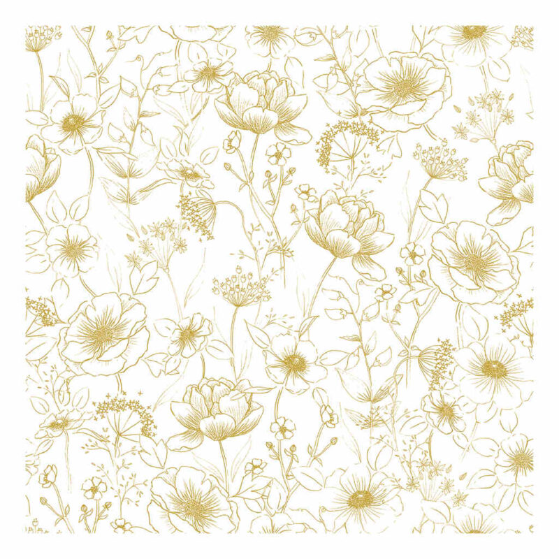 Flowers, Botany Gold Lilipinso kinderbehang 50 cm x 10 m