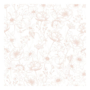 Flowers Botany Pink Lilipinso kinderbehang 50 cm x 10 m