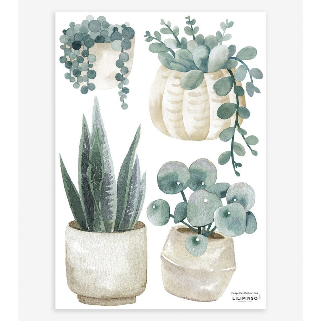 Plants & Jars Lilipinso muursticker a3 29,7 x 42 cm