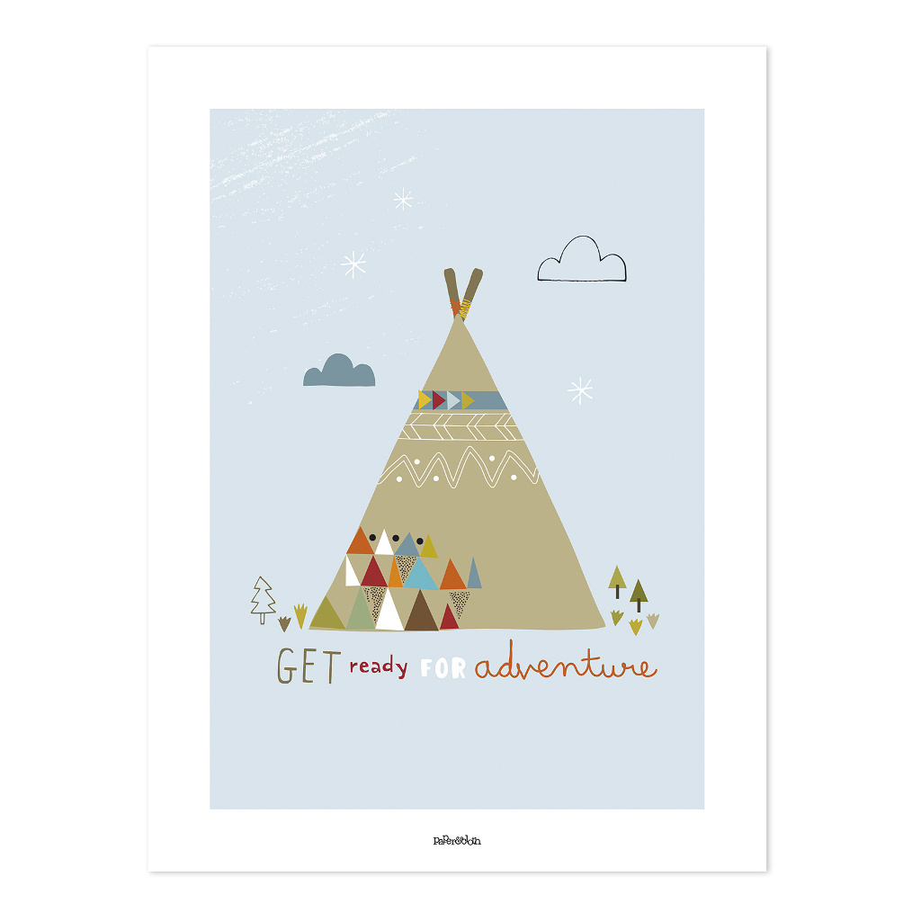 Indian Tepee Lilipinso poster 30 x 40 cm