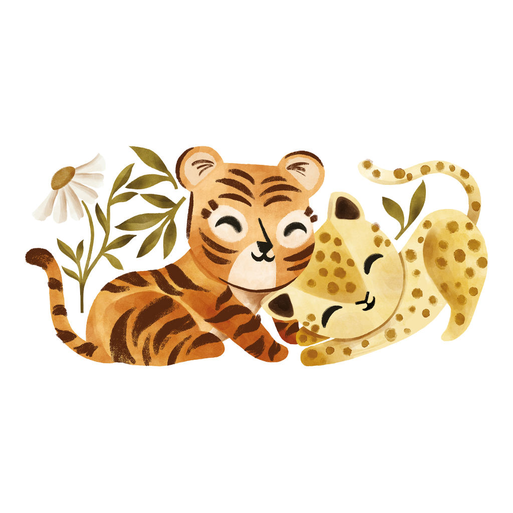 Tiger & Cheetah Lilipinso muursticker