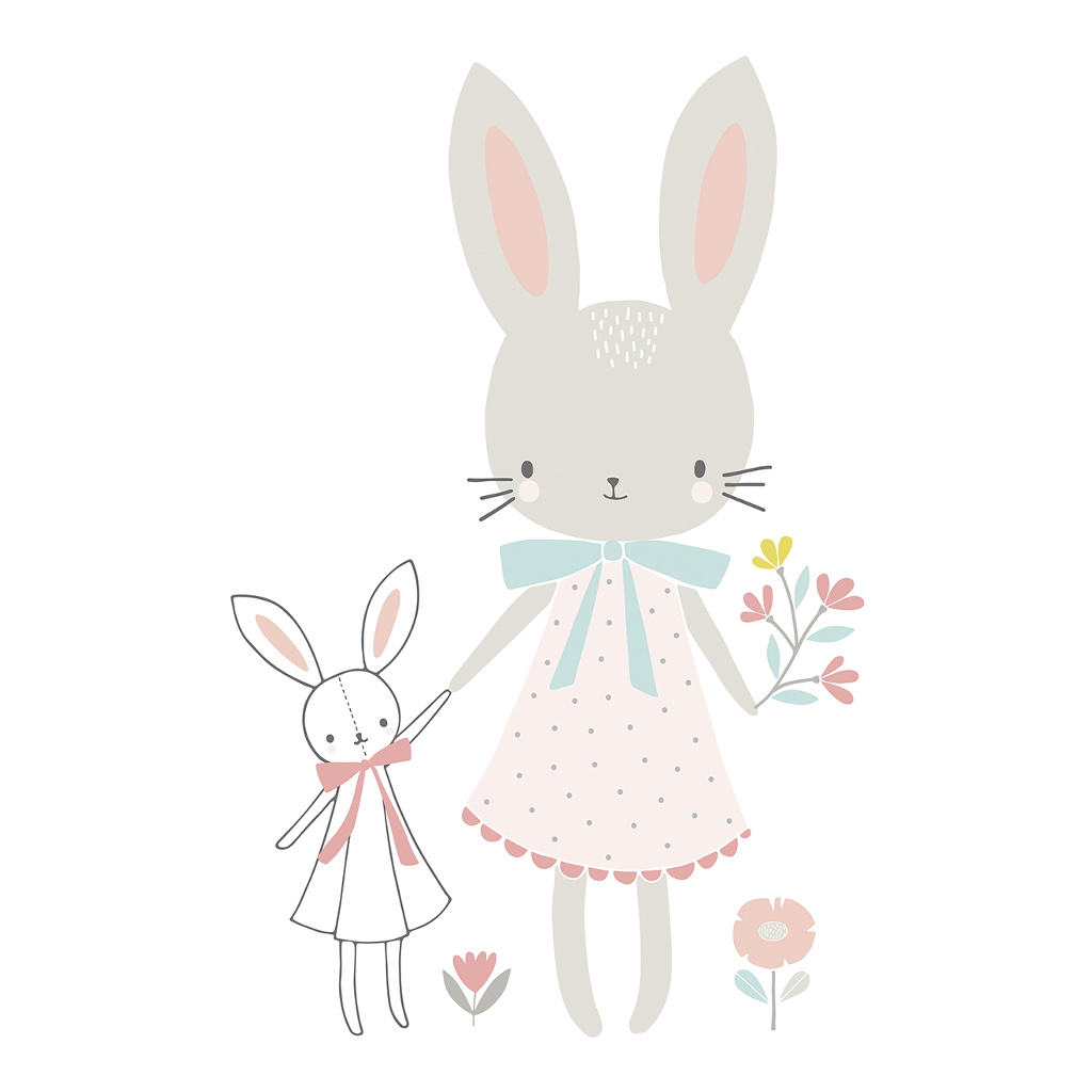 Little Miss Rabbit Lilipinso muursticker