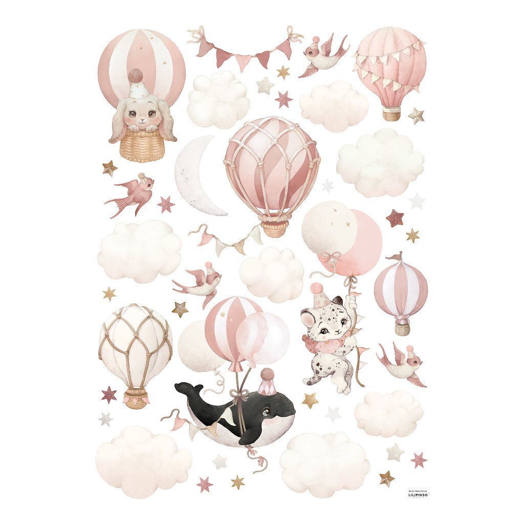  Animals Fantasy Pink Lilipinso muursticker decoratie l