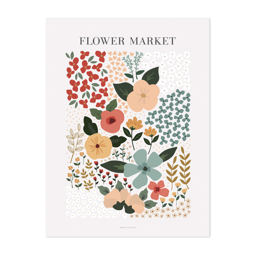 Flower Market Lilipinso poster 30 x 40 cm