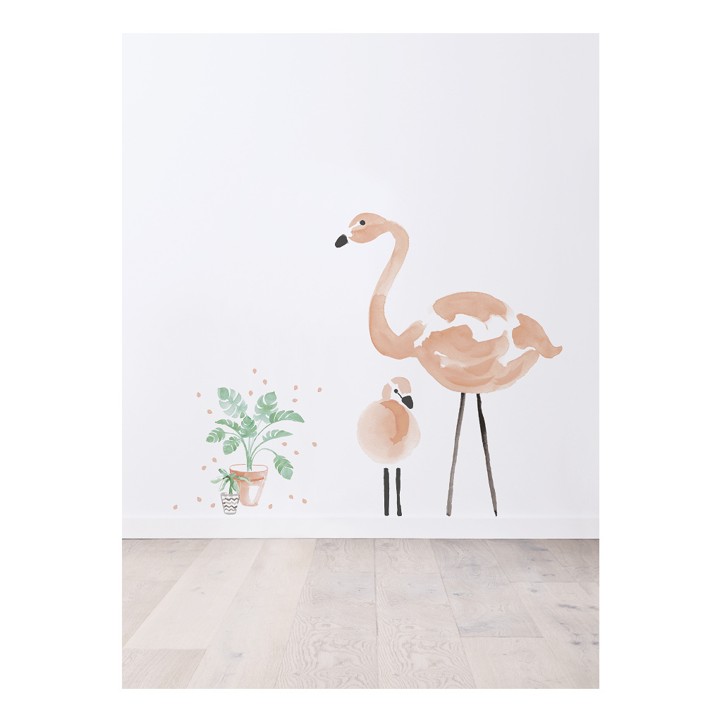 Pink Flamingos Lilipinso muursticker