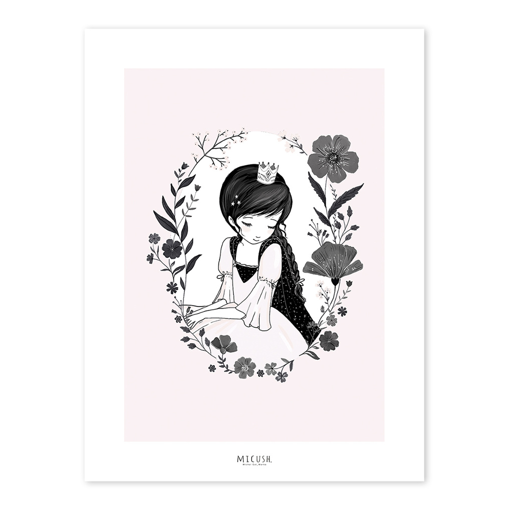 Princess And Flowers Lilipinso poster 30 x 40 cm