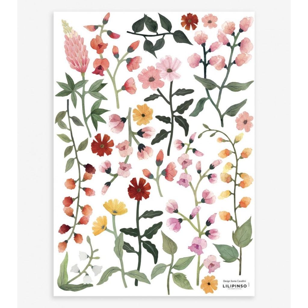 Small Wild Flowers Lilipinso muursticker a3 29,7 x 42 cm