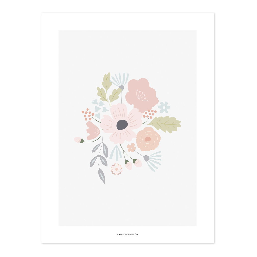 Bloom Rounded Bouquet Lilipinso poster 30 x 40 cm