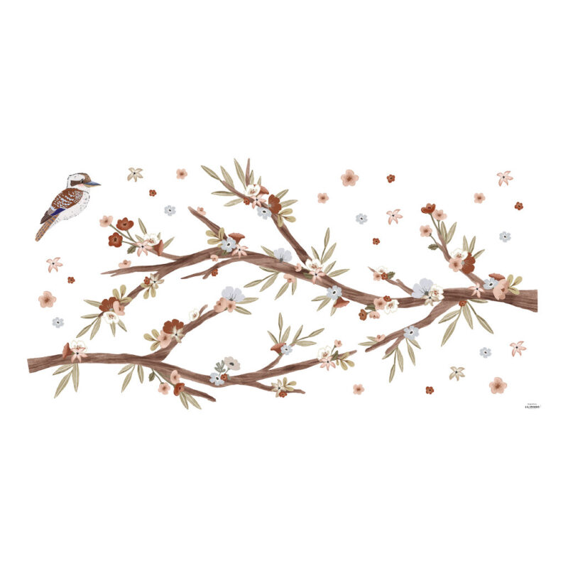 Eucalyptus Branches With Flowers Lilipinso muursticker