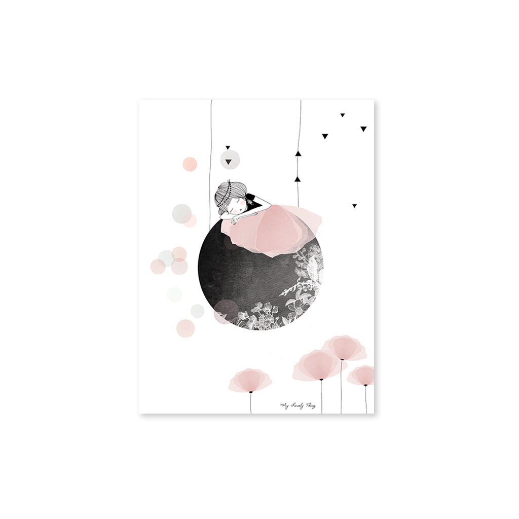 Nap On The Moon Lilipinso poster 30 x 40 cm