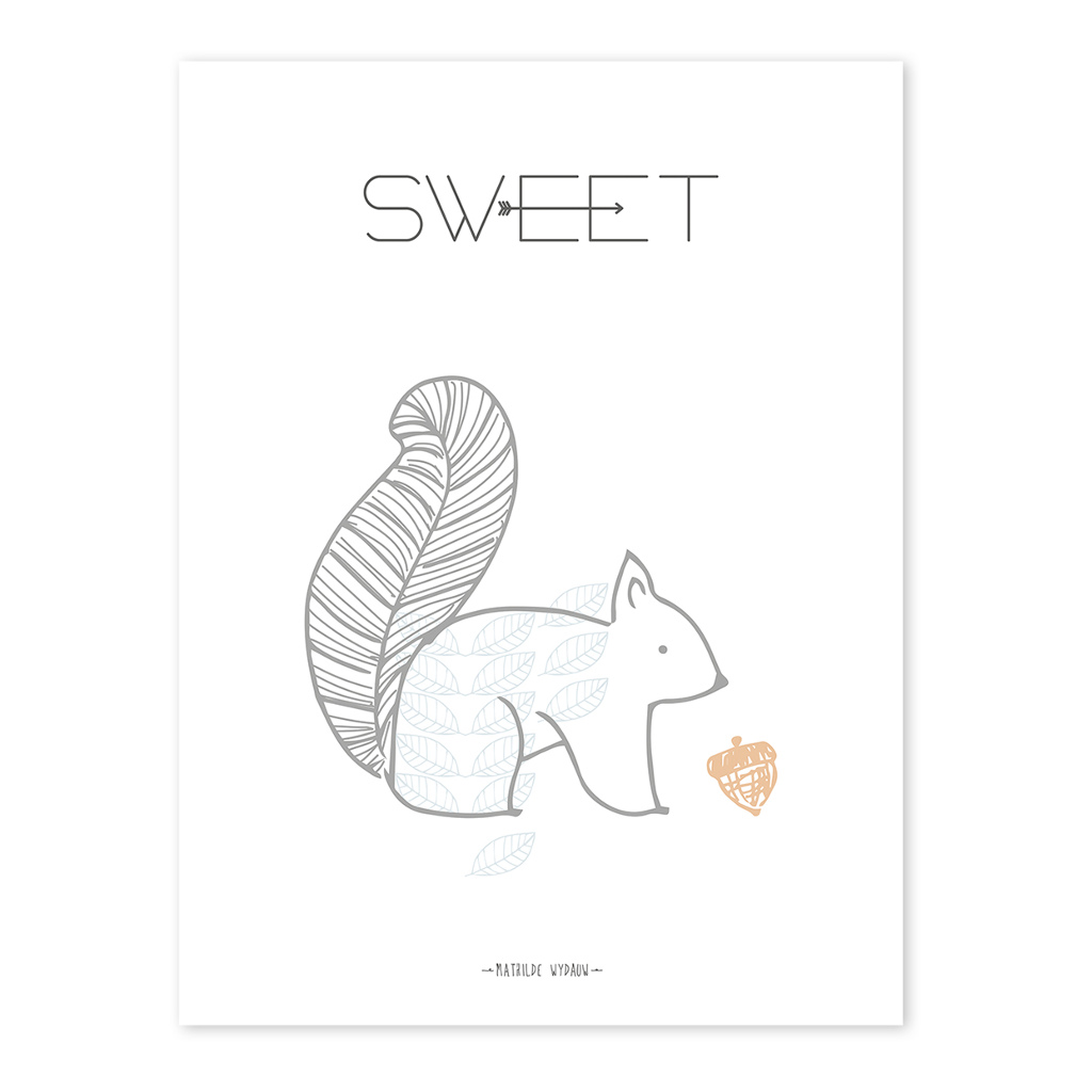 Squirrel Sweet Lilipinso poster 30 x 40 cm