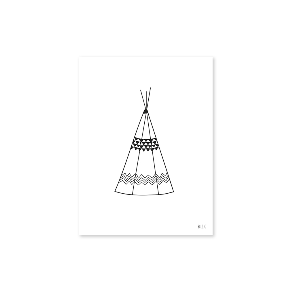 Tepee Lilipinso poster 30 x 40 cm