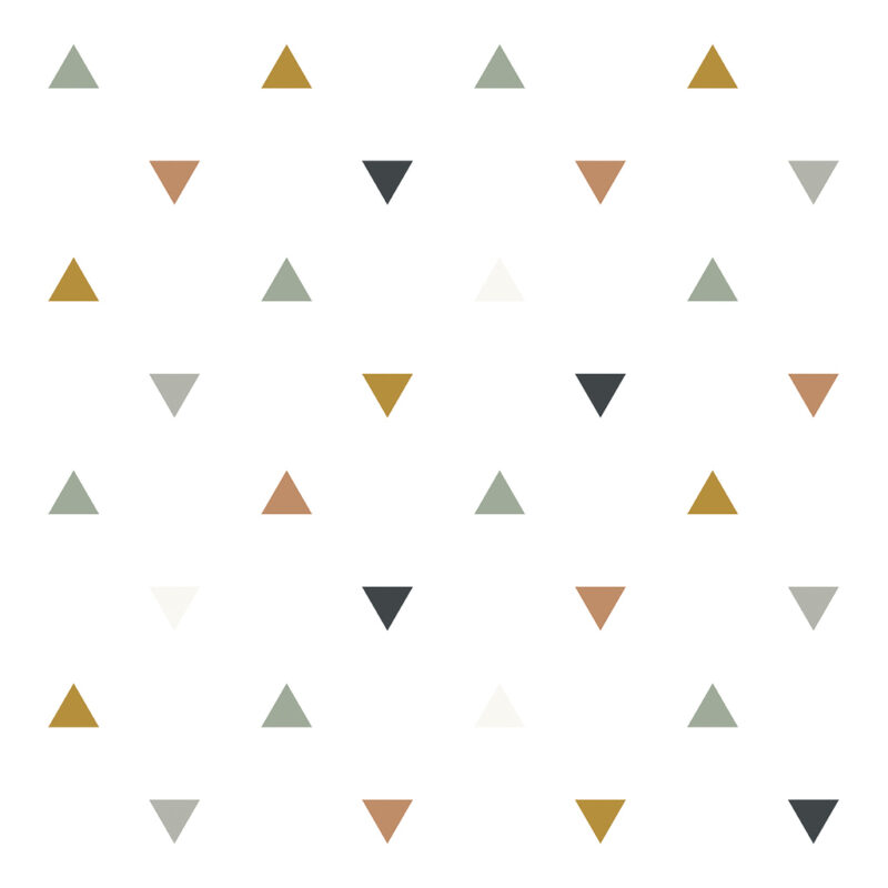 Triangles Blue, Grey, Beige Lilipinso kinderbehang 50 cm x 10 m