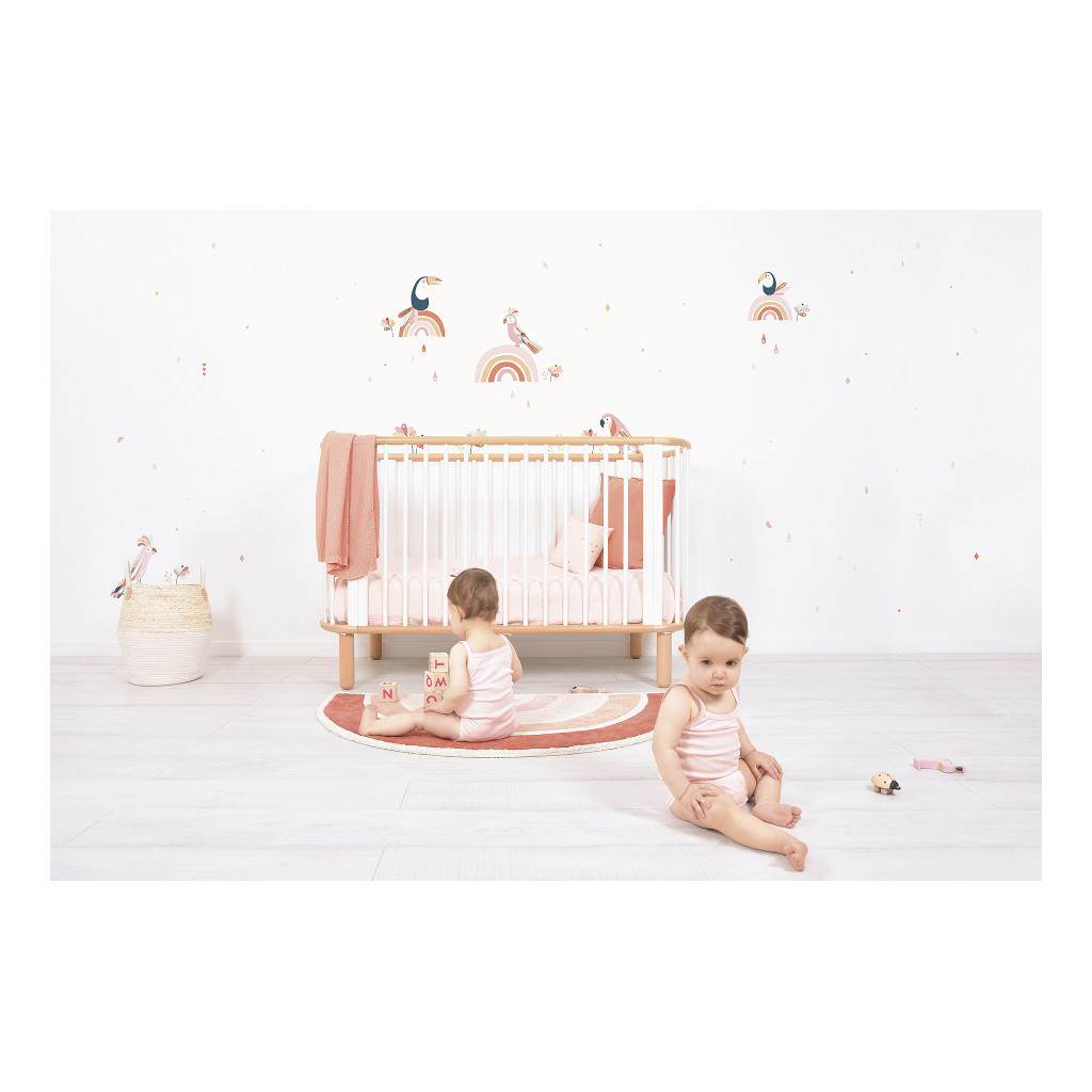 Paradisio Birds Pink And Orange Lilipinso muursticker decoratie m