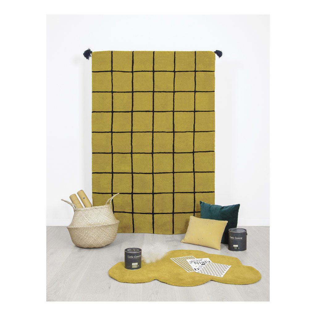 Grid Mustard Lilipinso vloerkleed 120 x 170 cm