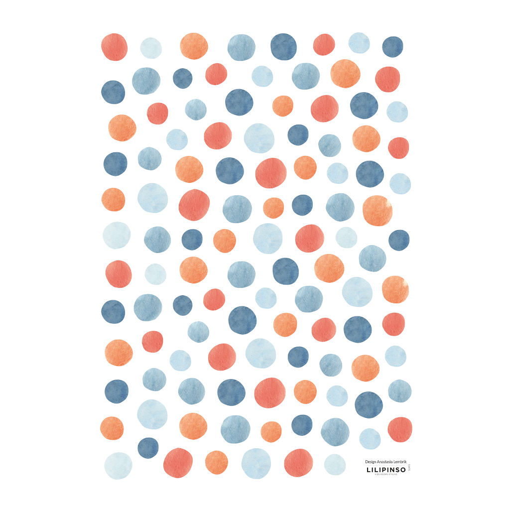 Colorful Dots Lilipinso muursticker a3 29,7 x 42 cm