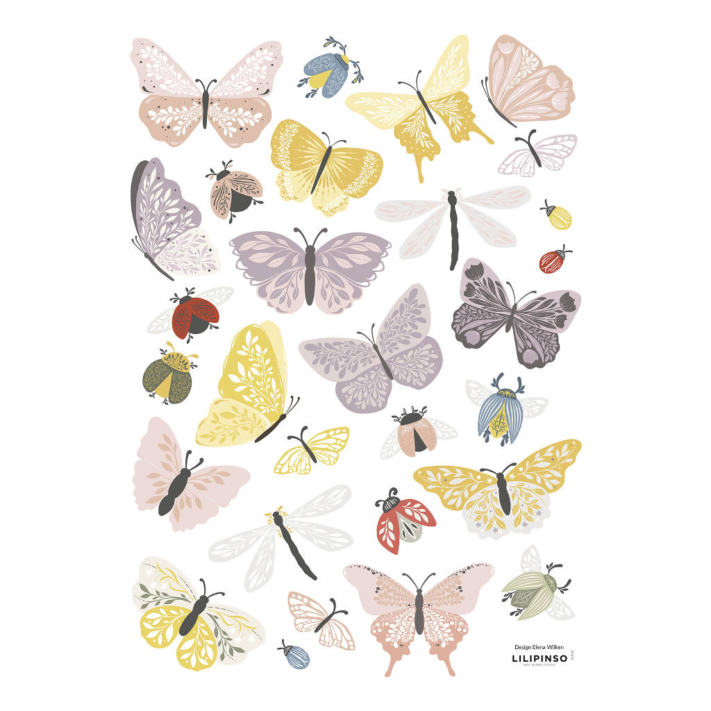 Butterflies & Insects Lilipinso muursticker a3 29,7 x 42 cm