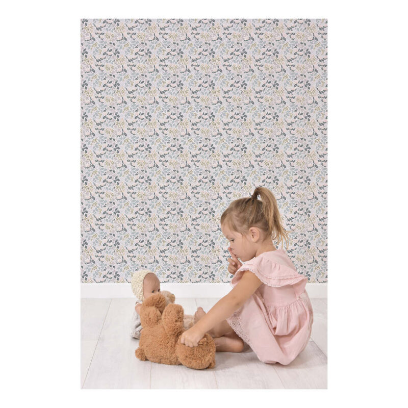 Chic Flowers Soft Rose Lilipinso kinderbehang 50 cm x 10 m