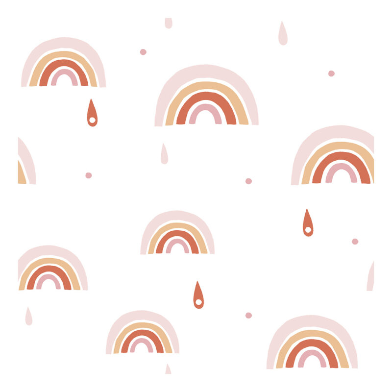 Rainbows Pink Orange Mood Lilipinso kinderbehang 50 cm x 10 m